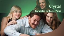  Presentation with poker chips - Theme consisting of poker players in casino with cards and chips on green background background and a ocean colored foreground