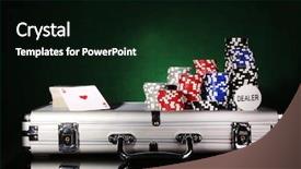  Presentation with poker - Amazing slide deck having poker set with case backdrop and a black colored foreground
