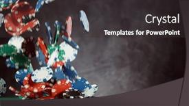  Presentation with hazard - Presentation design with poker-still-life-with-falling background and a dark gray colored foreground