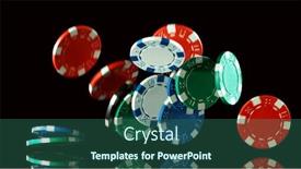  Presentation with hazard - Amazing presentation theme having poker-still-life-with-falling backdrop and a ocean colored foreground