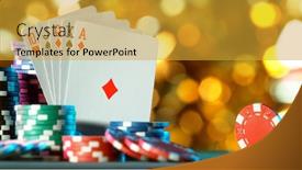  Presentation with poker - Presentation theme featuring poker-still-life-with-rotating background and a gold colored foreground