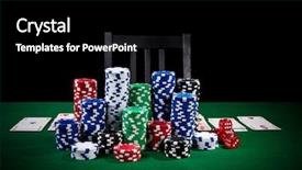  Presentation with billards pool table ready - Presentation theme having poker table ready for player background and a black colored foreground