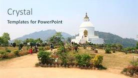  Presentation with shanti stupa - 