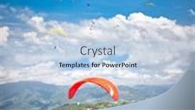  Presentation with paragliding - Presentation having pokhara-nepal-may-25-2013 background and a  colored foreground