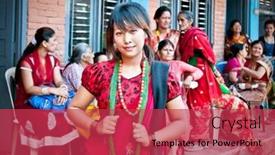  Presentation with nepal - Colorful presentation enhanced with spending money buying things concept backdrop and a coral colored foreground