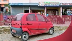  Presentation with tata nano - PPT layouts having pokhara-nepal-november-21-2013 background and a red colored foreground