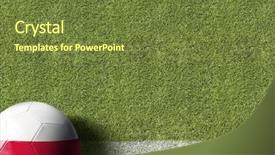  Presentation with base ball field - Theme consisting of poland ball in a soccer background and a tawny brown colored foreground