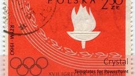  Presentation with olympic games - Slide deck consisting of poland-circa-1960-a-post background and a red colored foreground