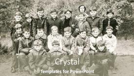  Presentation with summer camp - Presentation theme with poland-circa-1980-s-vintage background and a gray colored foreground