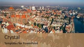  Presentation with analysis risk top view - Theme consisting of poland european travel destination medival background and a coral colored foreground