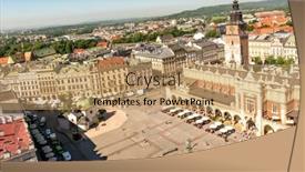  Presentation with catholic old - Presentation design consisting of poland-krakow-july-03-breathtaking background and a coral colored foreground