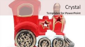  Presentation with engine - Amazing presentation design having polar express - christmas decoration train engine backdrop and a  colored foreground