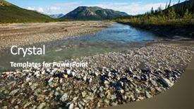  Presentation with jabbok river - Colorful slide set enhanced with polar region - blue river alaska backdrop and a  colored foreground