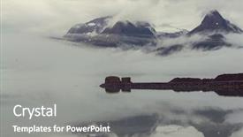  Presentation with united states - Beautiful PPT layouts featuring polar region - landscapes of alaska united states backdrop and a  colored foreground