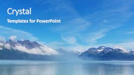  Presentation with united states - Presentation theme featuring polar region - unusual summer landscapes of alaska background and a teal colored foreground