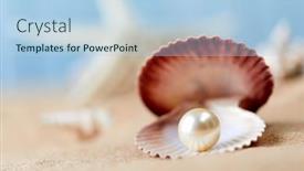  Presentation with gems - PPT theme consisting of polar-stones-and-gems background and a light blue colored foreground