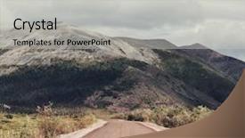  Presentation with tundra - Audience pleasing theme consisting of polar tundra instagram filter backdrop and a light gray colored foreground