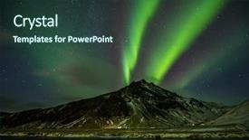  Presentation with aurora borealis - Slide deck having polaris - beautiful aurora borealis northern light background and a tawny brown colored foreground