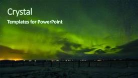  Presentation with aurora borealis - Slide set featuring polaris - beautiful aurora borealis northern light background and a tawny brown colored foreground