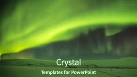  Presentation with aurora borealis - PPT theme enhanced with polaris - beautiful aurora borealis northern light background and a tawny brown colored foreground