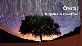  Presentation with tree silhouette - Presentation theme having polaris - tree silhouette on fieldl background and a gray colored foreground