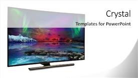  Presentation with nature - Theme having polarization light - 4k monitor isolated on white background and a white colored foreground