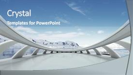  Presentation with k2 mountain movement - Beautiful presentation theme featuring pole land - empty brick ground with sonw backdrop and a  colored foreground