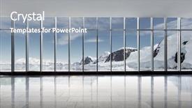  Presentation with give me that mountain - Theme enhanced with pole land - empty brick ground with sonw background and a  colored foreground