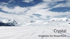  Presentation with ground subsidence - Colorful theme enhanced with pole land - empty brick ground with sonw backdrop and a  colored foreground