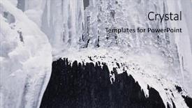  Presentation with frozen shoulder - Presentation theme having pole land ice - frozen waterfall background and a  colored foreground