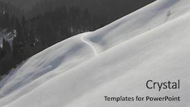  Presentation with mountain - Theme enhanced with pole land ice - winter mountain slope background and a  colored foreground