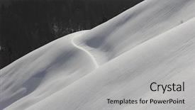  Presentation with winter - Slide deck with pole land ice - winter mountain slope background and a  colored foreground