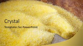  Presentation with corn field - Presentation enhanced with polenta-or-corn-meal background and a yellow colored foreground