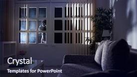  Presentation with breaking through - Theme consisting of police - burglary breaking into a home background and a wine colored foreground