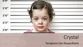  Presentation with prison - Slide deck featuring police - little child posing background and a mint green colored foreground