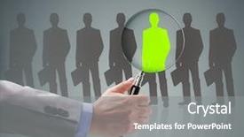  Presentation with job - Audience pleasing theme consisting of police - recruitment and job search concept backdrop and a gray colored foreground