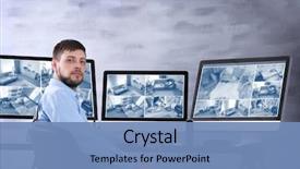  Presentation with police technology - Colorful slides enhanced with police - safety of private property backdrop and a teal colored foreground