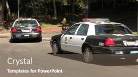  Presentation with protest - Slide set enhanced with police-at-a-protest-involving background and a  colored foreground