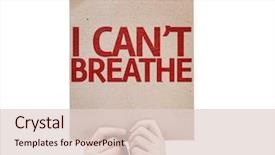  Presentation with police brutality - Slide deck featuring police brutality - i can't breathe card isolated background and a lemonade colored foreground