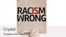  Presentation with police brutality - Slide deck consisting of police brutality - racism wrong card isolated background and a lemonade colored foreground