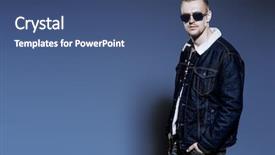  Presentation with jeans - Audience pleasing PPT theme consisting of police brutality - sexual male model posing backdrop and a ocean colored foreground