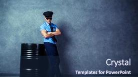  Presentation with police brutality - Amazing slide set having police brutality - striptease dancer wearing costume backdrop and a ocean colored foreground