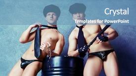  Presentation with empty space dance studio - PPT layouts with police brutality - striptease dancers wearing costumes background and a teal colored foreground