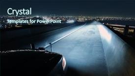  Presentation with highway - Colorful theme enhanced with police car at work backdrop and a  colored foreground