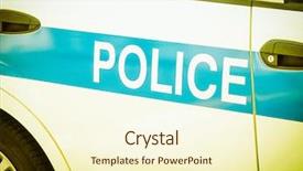  Presentation with car door - Cool new presentation design with police car detail of side backdrop and a cream colored foreground