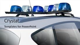  Presentation with police - Amazing slides having campus security - police car backdrop and a seafoam green colored foreground