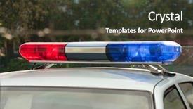  Presentation with car service - Audience pleasing slides consisting of police cop officer law emergency backdrop and a tawny brown colored foreground