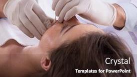  Presentation with police - PPT theme consisting of police coroner examining dead body corpse in morgue background and a wine colored foreground