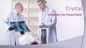  Presentation with police - Presentation design with police-coroner-examining-dead-body background and a sky blue colored foreground