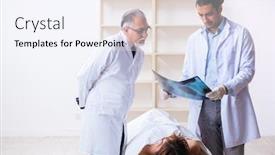  Presentation with police - Slide deck with police-coroner-examining-dead-body background and a sky blue colored foreground